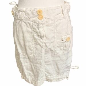 Hartford Women's White Mini Skirt with Button Accents